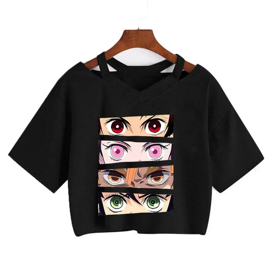 Demon Slayer Nezuko Women’s Anime Crop T-Shirt