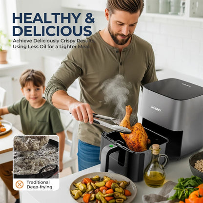 5L Electric Air Fryer with Touch Control & Nonstick Basket