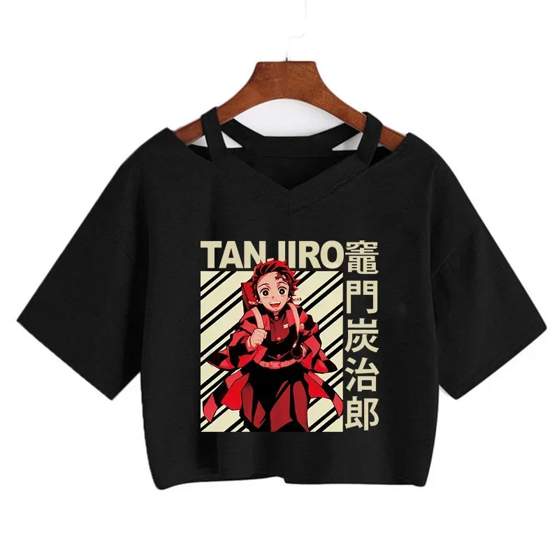 Demon Slayer Nezuko Women’s Anime Crop T-Shirt