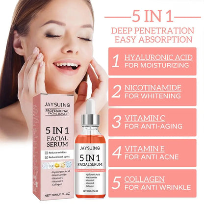 5-in-1 Vitamin C & Hyaluronic Acid Firming Face Serum