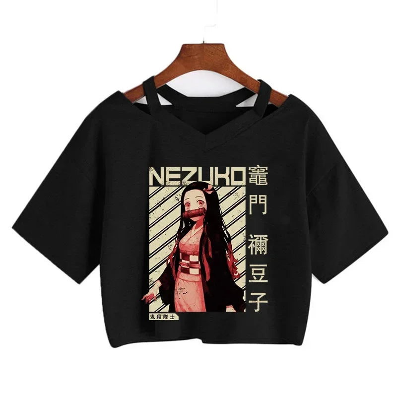 Demon Slayer Nezuko Women’s Anime Crop T-Shirt