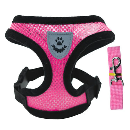 Breathable Dog & Cat Chest Harness with Leash