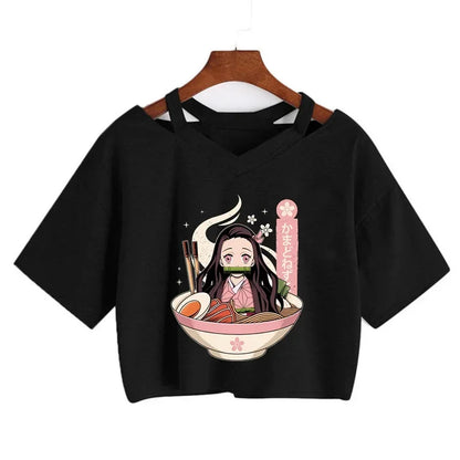 Demon Slayer Nezuko Women’s Anime Crop T-Shirt