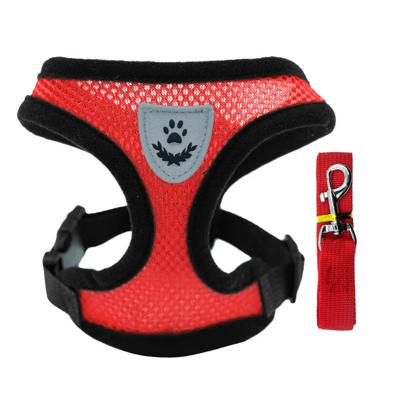 Breathable Dog & Cat Chest Harness with Leash