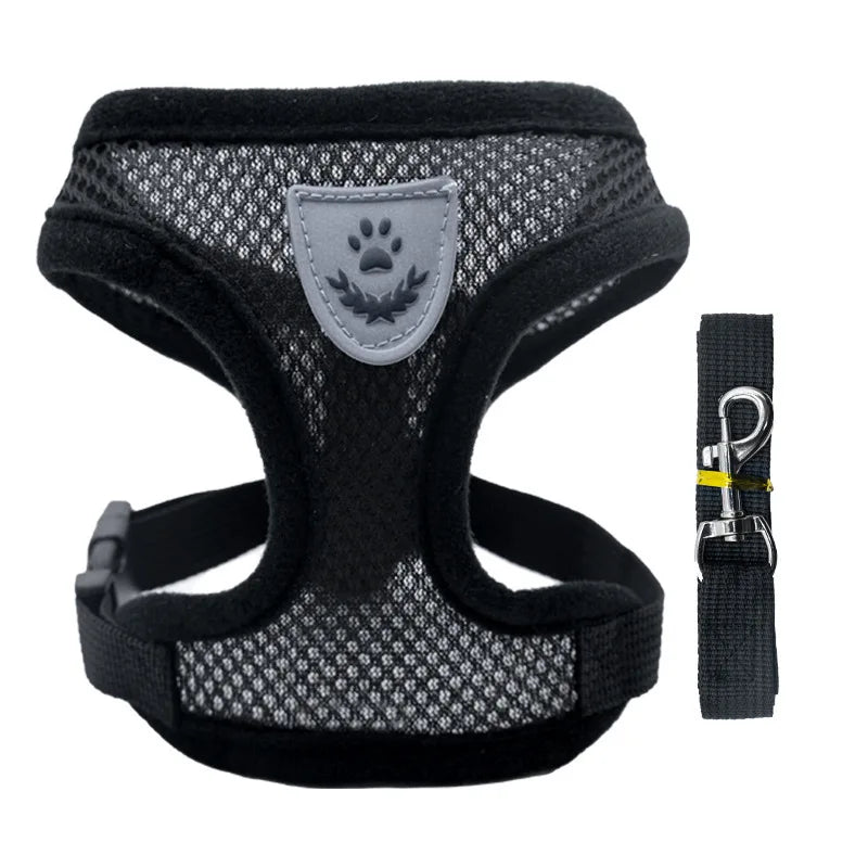 Breathable Dog & Cat Chest Harness with Leash