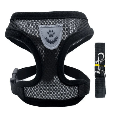 Breathable Dog & Cat Chest Harness with Leash