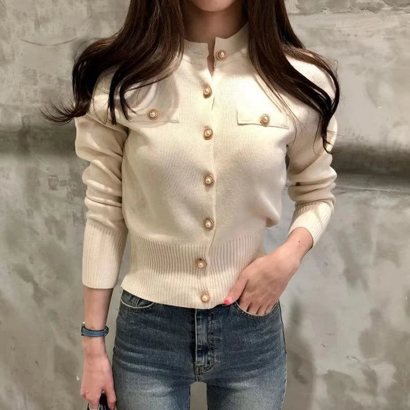 Women’s Slim Fit Long-Sleeve Knit Cardigan