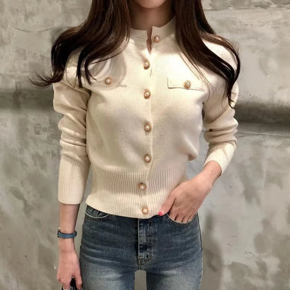 Women’s Slim Fit Long-Sleeve Knit Cardigan