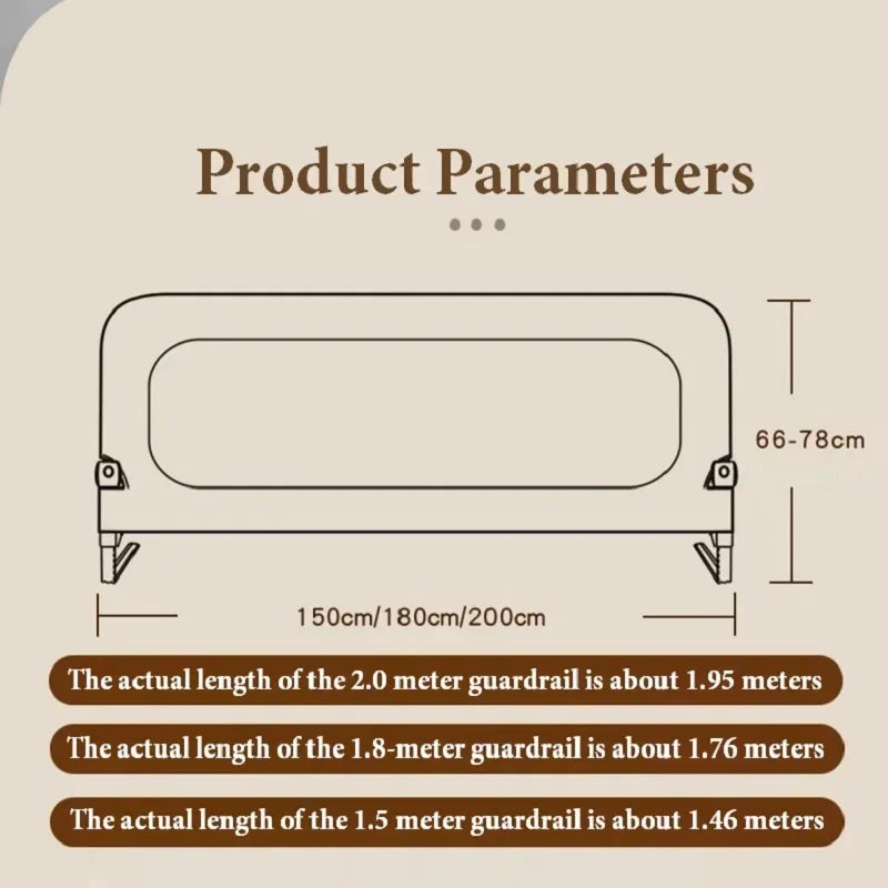 Foldable Baby Bed Guardrail