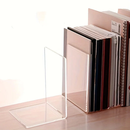 Acrylic Bookends Stand – Desktop Storage Rack