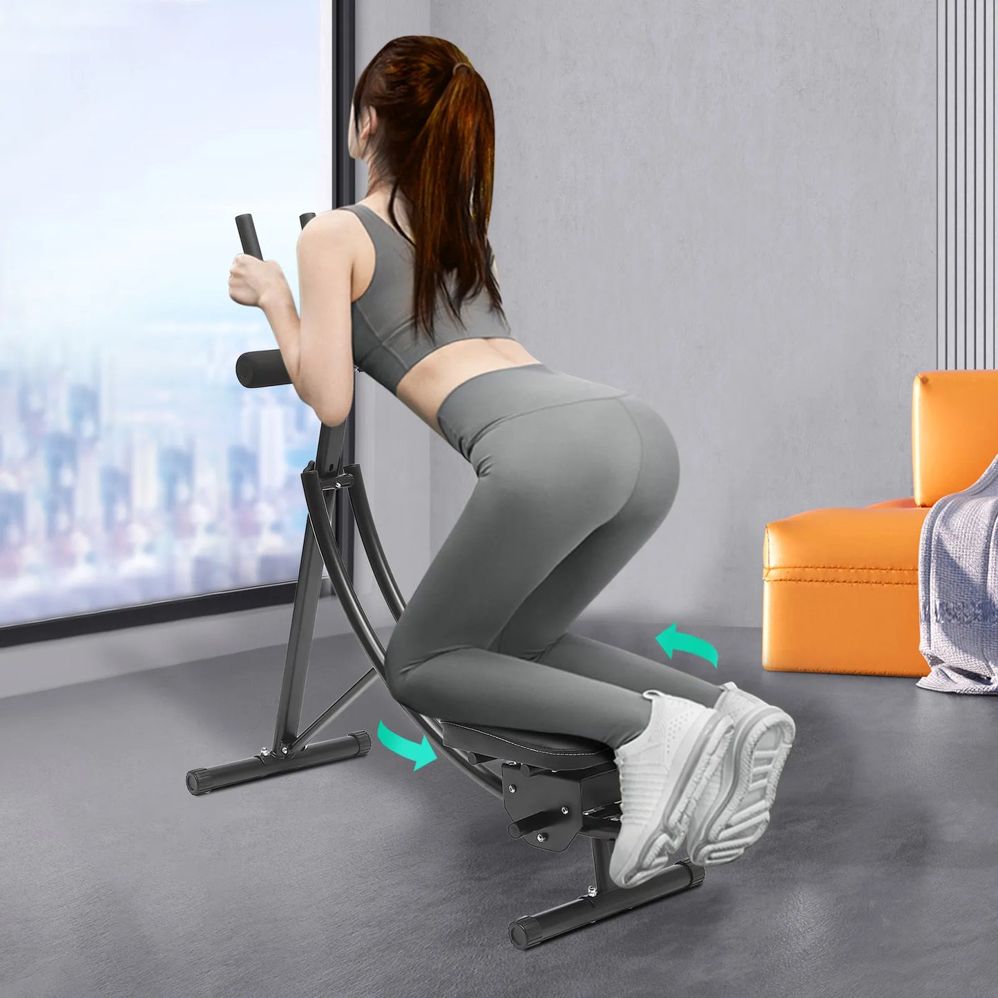 Foldable Ab Machine with LED Display – Home Gym