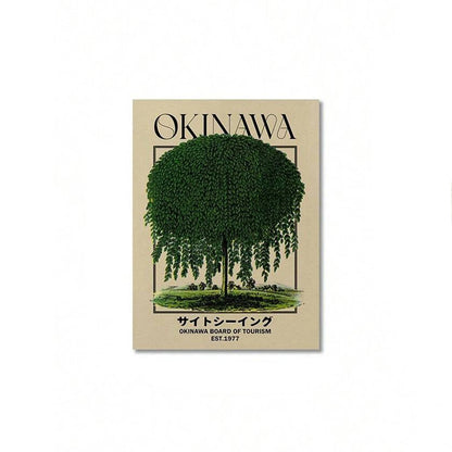 Japanese Retro Okinawa Travel Iconic Trees Canvas