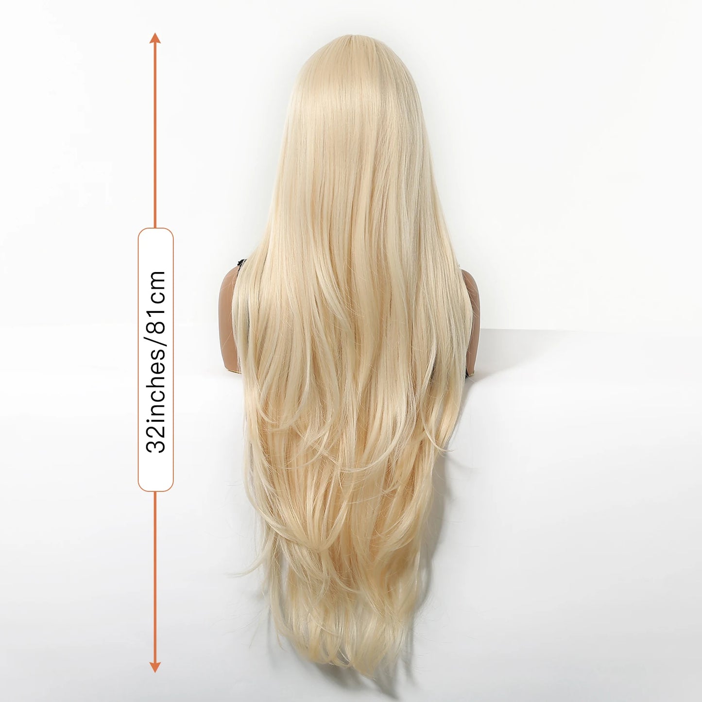 Long Golden Blonde Wavy Synthetic Wig
