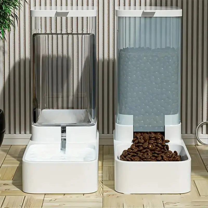 Automatic Gravity Pet Feeder & Water Dispenser