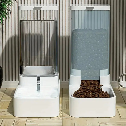 Automatic Gravity Pet Feeder & Water Dispenser