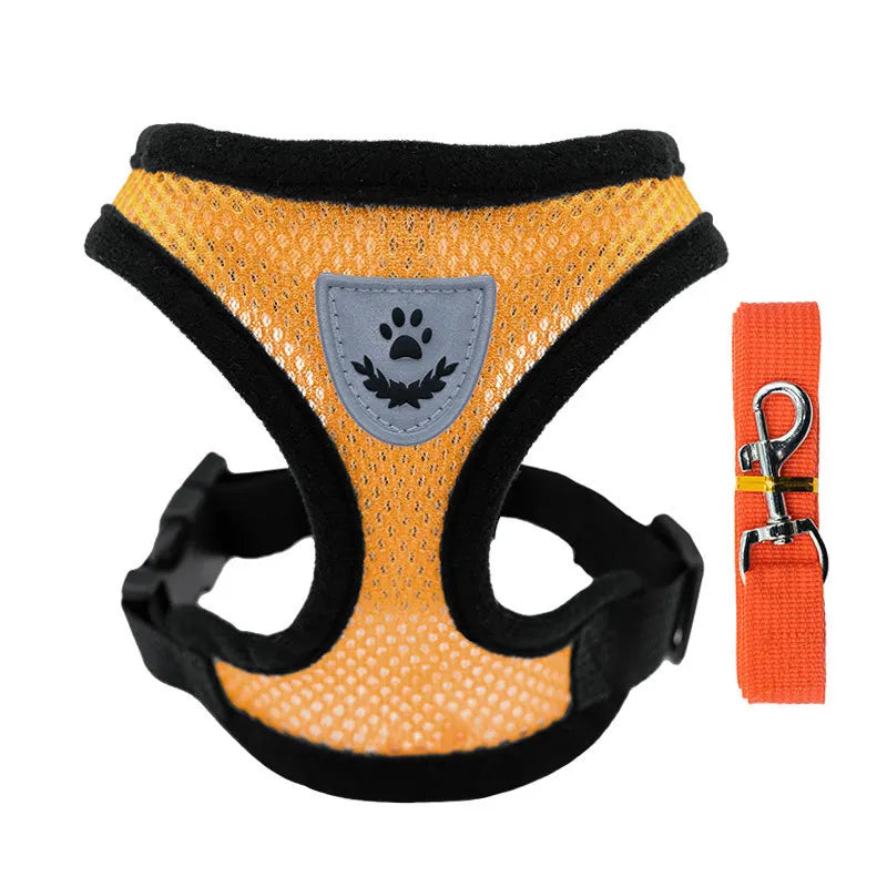 Breathable Dog & Cat Chest Harness with Leash