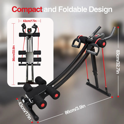 Foldable Ab & Core Trainer with LCD