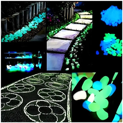 Glow-in-the-Dark Resin Pebbles for Garden & Aquarium
