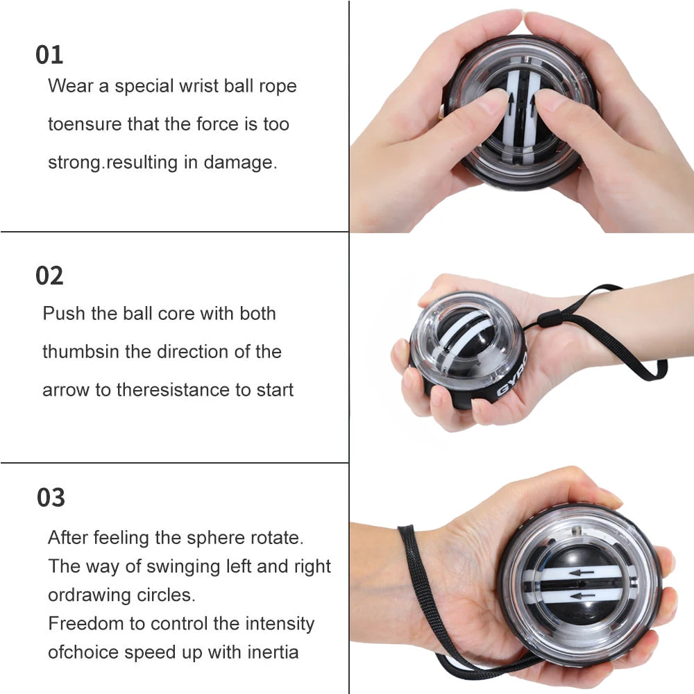 Wrist Gyro Ball Forearm & Finger Trainer