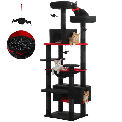 Cat Tree Tower with Scratching Posts & Hammock