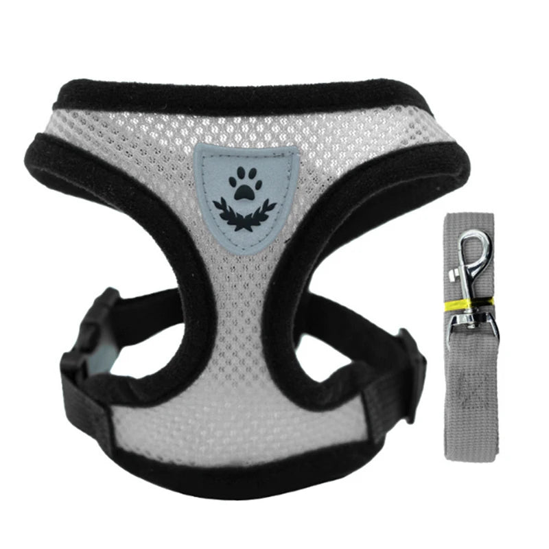 Breathable Dog & Cat Chest Harness with Leash
