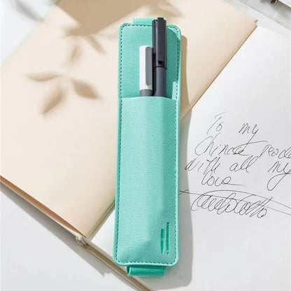 PU Leather Notebook Pen Holder Case