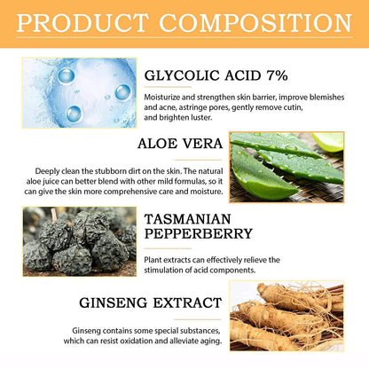 100ml 7% Glycolic Acid Acne & Moisturizing Toner
