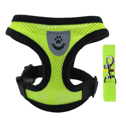 Breathable Dog & Cat Chest Harness with Leash
