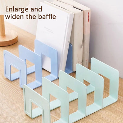 4-Compartment ABS Book Organizer Rack