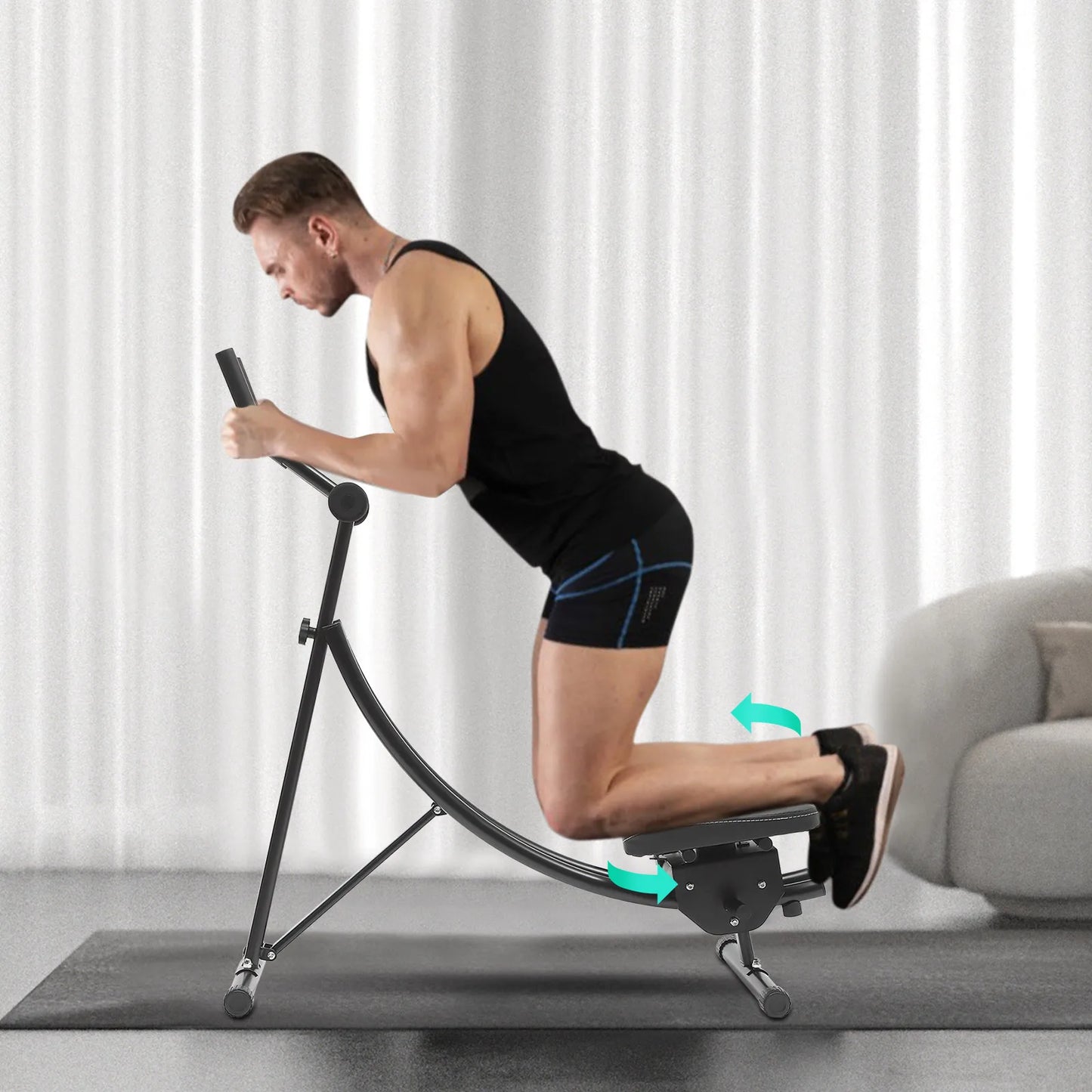 Foldable Ab Machine with LED Display – Home Gym