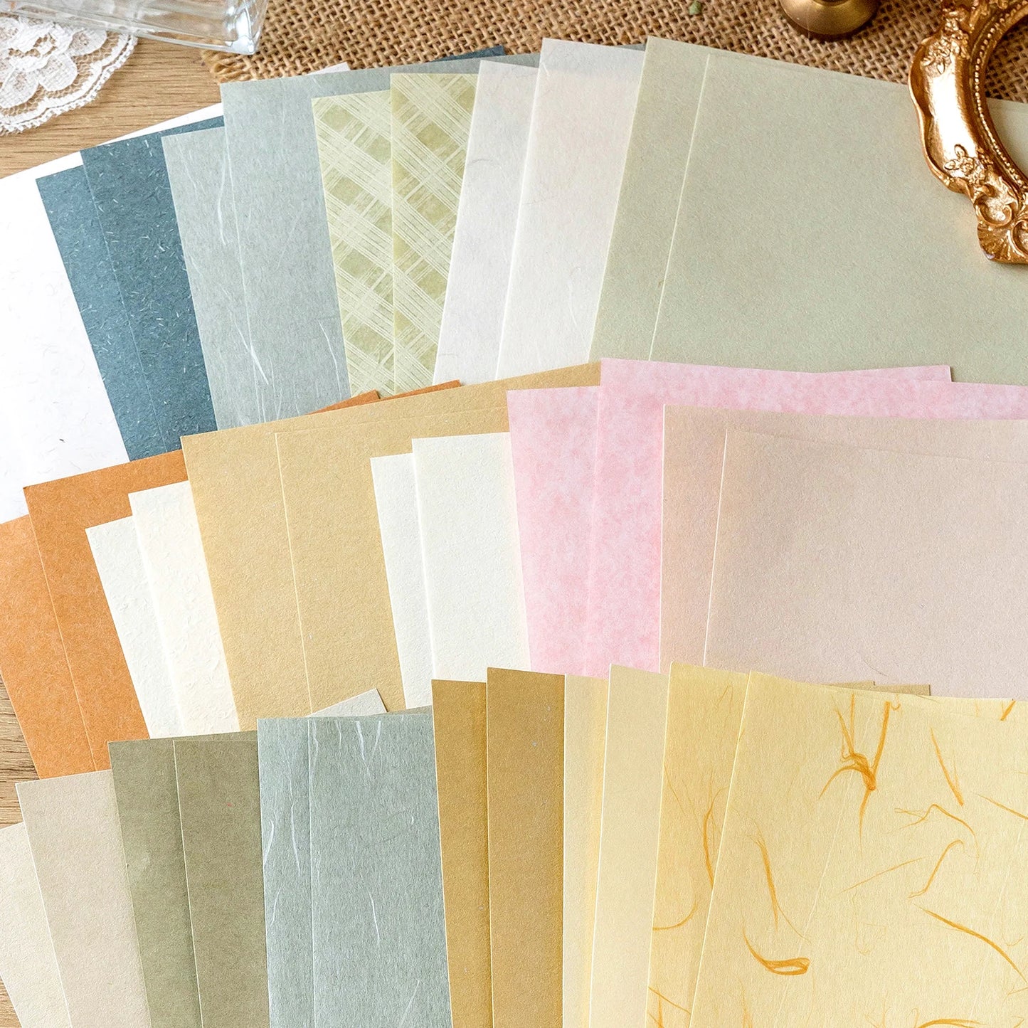 Vintage Floral Scrapbook Craft Paper Pack