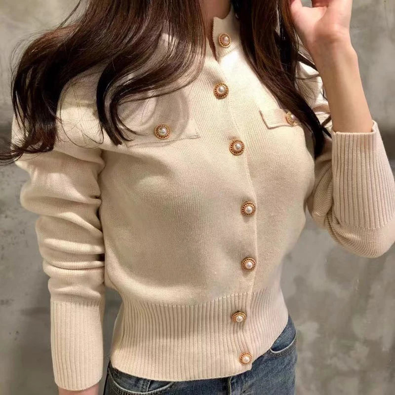 Women’s Slim Fit Long-Sleeve Knit Cardigan