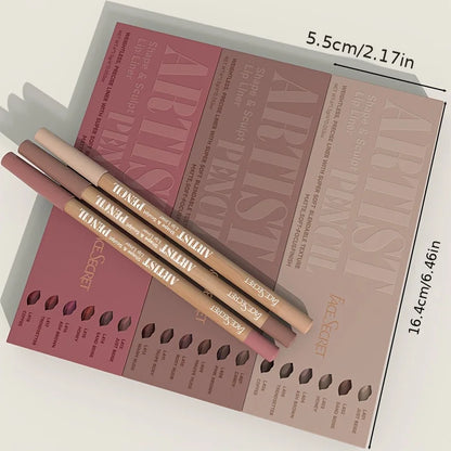 Velvet Matte Long-Lasting Lip Liner Pencil Set