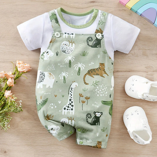 Infant Zoo Animal Print Romper