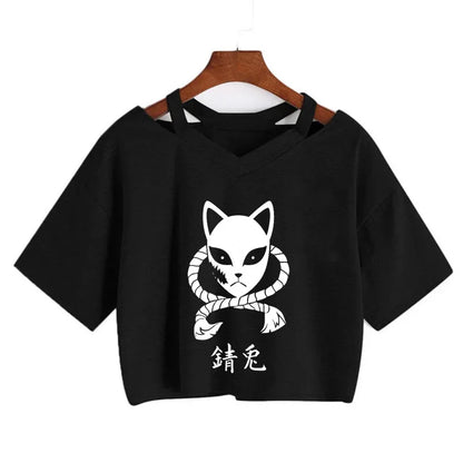 Demon Slayer Nezuko Women’s Anime Crop T-Shirt