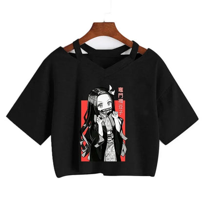 Demon Slayer Nezuko Women’s Anime Crop T-Shirt