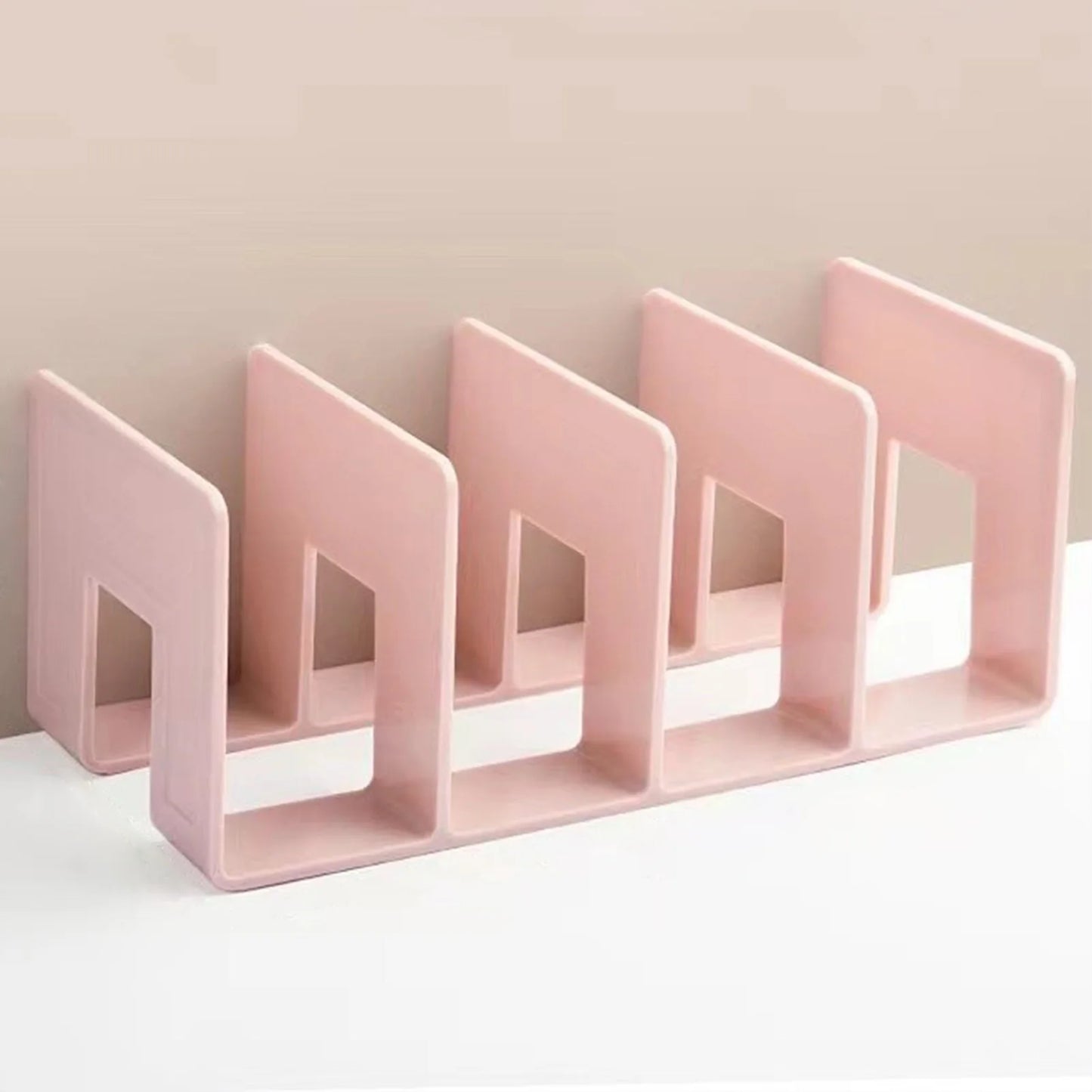 4-Compartment ABS Book Organizer Rack