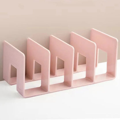 4-Compartment ABS Book Organizer Rack