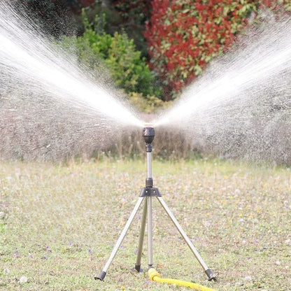 360° Rotating Tripod Garden Sprinkler with Telescopic Support