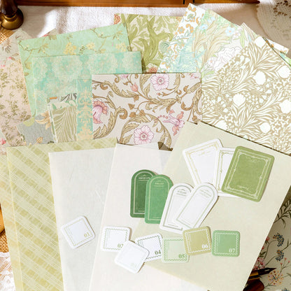 Vintage Floral Scrapbook Craft Paper Pack